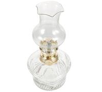 HEANUJJ Lampe à Pétrole Rétro en Verre Transparent 18 Cm, Lampe à Huile Vintage Rustique pour Intérieur et Extérieur, Lanterne Ancienne Décorative pour Ambiance Chaleureuse, Usage