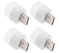 HEANUJJ Lampe LED Portable USB 4 Pièces Éclairage Clair, Plastique Solide, pour Chambre, Bar ou Restaurant, Veilleuse USB Compacte et Rechargeable