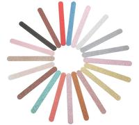 HEANUJJ Limes à Ongles en Émeri Pailletées 20pcs pour Manucure et Pédicure, Outils en Eva et Papier Émeri, pour Ongles Naturels et Acryliques Couleur Aléatoire