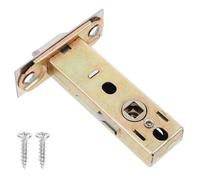 HEANUJJ Loquet Tubulaire à Mortaiser en Métal Doré 60 Mm avec Vis, Verrou Réglable pour Poignée de Porte Intérieure et Extérieure, Quincaillerie Robuste pour Loquet de Porte de Passage