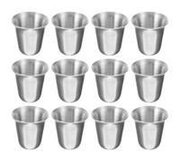 HEANUJJ Lot de 12 Coupes de Communion Empilables en Acier Inoxydable Argenté, Design Pratique et Élégant pour Rituels Religieux en Église, Capacité 15 Ml