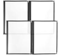 HEANUJJ Lot de 2 Couvertures Transparentes en Pvc pour Classeur de Menus à Feuilles Mobiles, 3 Pages 6 Faces, Protège-menus pour Restaurant, Porte-menus Solide et Facile à Nettoyer,