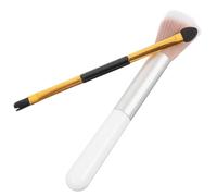 HEANUJJ Lot de 2 Pinceaux à Fards à Paupières Double Embout, Incluant Pinceau Estompeur et Pinceau Surligneur, Fibres Synthétiques et Éponge Latex de Cœur, pour Maquillage des Yeux