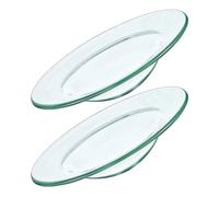 HEANUJJ Lot de 2 Plats de Remplacement pour Chauffe-Cire en Verre Élégant, Facile à Nettoyer, pour Lampe à Parfum et Fondant Cire Parfumée