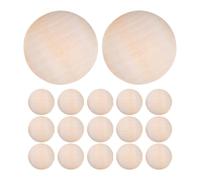 HEANUJJ Lot de 20 Sphères en Bois Naturel Non Finition Trou, Utilisation Polyvalente pour Décoration de Noël et Projets DIY Éducatifs pour Adultes et Garçon et Filles
