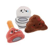 HEANUJJ Lot de 3 Pinces à Cheveux Peluche Mignonnes en Tissu Clip pour Frange, Design Kawaii Unique de Caca, Accessoires Coiffure pour Femmes et Filles