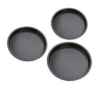 HEANUJJ Lot de 3 Plaques à Pizza Antiadhésives en Acier Carbone, Résistantes la Chaleur, Conductrices Rapides, pour Desserts Après Repas et Soirées W nd