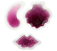HEANUJJ Lot de 3 Pochettes de Gel Chaud-froid pour Thérapie Visage et Lèvres, Compresse Réutilisable Multifonction en Gel Violet, Soins Oculaires et Beauté, Apaisante pour Sinus