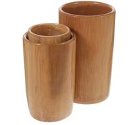 HEANUJJ Lot de 3 Ventouses en Bambou Rondes pour Massage, Outil de Soin du Corps Réutilisable Empreinte Antidérapante, sans Bavure, pour Relaxation à Domicile