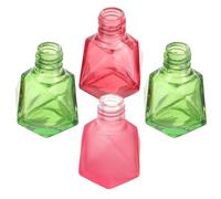 HEANUJJ Lot de 4 Petits Flacons en Verre pour Vernis à Ongles Gel, Rechargeables, Faciles à Transporter, Capacité 10ml, pour Salons de Beauté et Nail Art Couleur Couleur Aléatoire