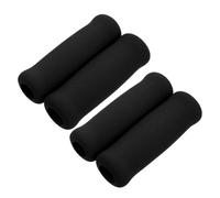 HEANUJJ Lot de 4 Poignées de Canne en Mousse Noire, Coussinet Antidérapant et Rembourré pour Béquille, Housse de Protection Confortable, Remplacement pour Aides la Marche et Cannes