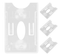 HEANUJJ Lot de 4 Porte-badges Transparents pour Pare-brise Voiture, Porte-vignette de Stationnement en Plastique Rigide, Support à Ventouse Stable, Accessoire Polyvalent Intérieur Auto,