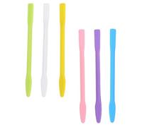 HEANUJJ Lot de 6 Bâtonnets Mélangeurs en Silicone pour Masques Faciaux, Forme Bâton, Confortables à Tenir et Pratiques pour Préparation de Soins Visage Réutilisable Couleur Aléatoire