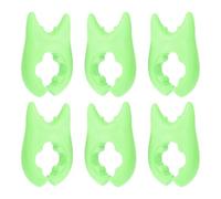 HEANUJJ Lot de 6 Supports Lève-couvercle en Silicone Vert, Anti-débordement Multifonction pour Casserole, Porte-ustensiles Cuisine Pratique, Accessoire Maison pour Cuisson Propre