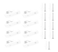 HEANUJJ Lot de 8 Clips de Fixation pour Store Roulant en Plastique Blanc Vis, Crochet de Sécurité Pratique pour Décoration Intérieure