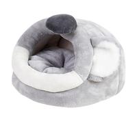 HEANUJJ Maison pour Hamster en Flanelle Douce Nid Chaud et Confortable, Forme Grotte Facile D'accès, pour Décoration Intérieure et Animaux Petits