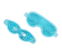 HEANUJJ Masque Refroidissant Yeux 2pcs en Gel Pvc, Soulage Fatigue et Sécheresse, Voyage Été, Compresse Froide Portable pour Peau Autour des Yeux