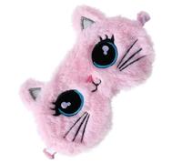HEANUJJ Masque Yeux Endormi en Peluche Forme Chat pour Garçon et Filles, Confortable à Porter, Empêche de Bouger ou Tomber, Maison Voiture