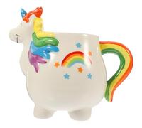 HEANUJJ Mug en Céramique Licorne 450ml Tasse Mignonne Colorée Arc-en-ciel Tasse à Café Originale pour Maison et Bureau Polyvalente Présent Anniversaire