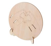 HEANUJJ Panneau D’Annonce de Naissance en Bois Support - Ensemble 3 Bracelets -Né Gravés - Plaque Décorative pour Maternité Identification Bébé Accessoire Mural pour Chambre D’Garçon et