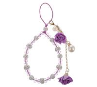 HEANUJJ Pendentif Suspendu pour Téléphone, Cristal Pourpre, Décoratif | Accessoire pour Mobile et Appareil Photo, Motif Fleur, Anti-dérapant et Limite les Chutes, Idée Présent
