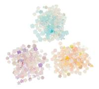 HEANUJJ Perles en Résine pour Nail Art, Lot de 300 Pièces Mini Décorations DIY Onglets, Formes Camélia, Rose et Cœur, Couleurs Bleu, Rose et Violet, Accessoires Manucure pour Création