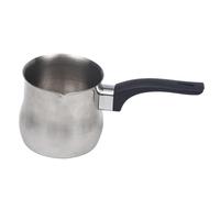 HEANUJJ Pichet à Lait Inoxydable 250ml Poignée Ergonomique, Cylindre à Mousser le Lait Argenté pour Latte Art et Préparation de Cappuccinos