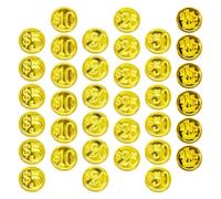 HEANUJJ Pièces de Monnaie Pirate 48 Pcs 1 Cm Plastique Réutilisable Amusant Trésor de Pirate Compact pour Fêtes Déguisement Chasse au Trésor Accessoires de Jeu