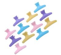 HEANUJJ Pinces à Cheveux Griffes Solides en Plastique Lot de 12 Colorées Accessoires Pratiques pour Maintenir et Styliser Couleur Aléatoire pour Coiffure pour Salon et