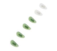 HEANUJJ Plaquettes Nasales en Verre Imitation Jade pour Lunettes Full-frame, Coussinets Confortables sans Marques Rouges, Lot de 3 Paires Antidérapantes pour Usage Couleur Aléatoire