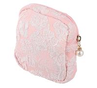 HEANUJJ Pochette Menstruelle à Fermeture Éclair Portable en Coton et Lin, Grosse Capacité pour Rangement Hygiénique, Chic et Pratique pour L'école ou Usage Intérieur
