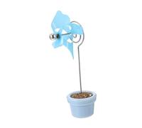 HEANUJJ Porte-Photo Décoration Créative de Moulin à Vent et Pot de Fleur de Bureau en Acier Inoxydable et Plastique, pour Rangement de Photos et Cartes pour Bureau ou Étude
