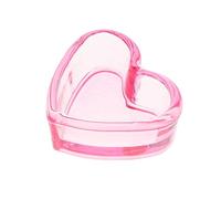 HEANUJJ Pot à Ongles en Verre Transparent Rose, Godet D’ongles de Cœur pour Manucure, Coupelle à Ongles sans Couvercle, Accessoire Nail Art Polyvalent et Compact pour Pédicure