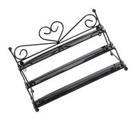 HEANUJJ Présentoir à Vernis à Ongles à Trois Couches en Métal Noir Rangement Pratique et Ordonné Support Mural Simple et Élégant pour Cosmétiques pour Maquillage