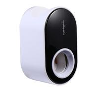 HEANUJJ Presse-tube de Dentifrice Automatique Mural sans Perçage, Noir et Blanc, Dispositif Hygiénique sans Contact, Gain de Place pour Rangement Salle de Bain, Support Distributeur