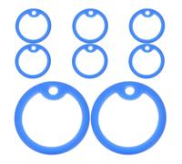 HEANUJJ Rond 8 Pièces Silencieux pour Médailles D'identification pour Chiens, Silencieux en Silicone Bleu, Flexible, du Bruit pour Médailles Standard pour Chien