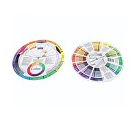 HEANUJJ Roue Chromatique Rotative Double Face en Papier Indicateurs de Schémas Complémentaires 2 Pièces et pour Apprentissage du Nail Art Usage Professionnel