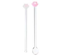HEANUJJ Set 1 Pièce Bâtonnet Mélangeur en Verre pour Bar et Café, Cuillère Magique à Cocktail Longue Poignée pour Agitation de Boissons Délicate et Pratique Réutilisable