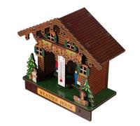 HEANUJJ Station Météorologique Murale en Bois avec Baromètre et Hygromètre Précis, Décoration Élégante Maison Intérieure, Mesure de Température et Humidité Fiable