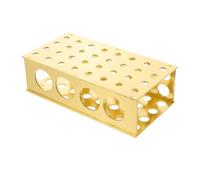 HEANUJJ Support Couleur Or en Aluminium Anodisé pour Tubes à Essai Rack Multi-trous Solide Organisation Pratique des Tubes à Essai pour Laboratoire