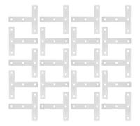 HEANUJJ Support de Fixation en Acier Inoxydable Forme T, 20 Pièces, Équerres d'Angle Renforcées pour Assemblage de Meubles et Supports de Pieds de Table, Usage Domestique