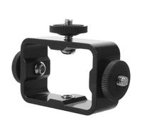 HEANUJJ Support de Fixation pour Flash avec Triple Griffe Froide, Alliage D'aluminium Compact et Léger, Montage Simultané D'accessoires pour Production Vidéo Professionnelle