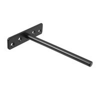 HEANUJJ Support D'étagère Invisible et Gain de Place en Acier Inoxydable Noir, Design Moderne pour Installation Murale Discrète D'étagères Flottantes