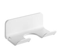 HEANUJJ Support Sèche-cheveux Mural Blanc en Hips pour Salle de Bain ou Maquillage, Organise et Protège Votre Séchoir Cheveux Fixation sans Perçage