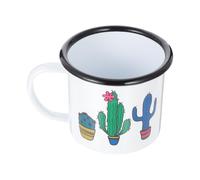 HEANUJJ Tasse en Émail Blanche 350ml pour Bureau et Maison, Mug Créatif Vintage Sûr et Polyvalent, Gobelet à Eau Émaillé Simple et Chic pour Café et Thé