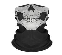 Heanvmyss Cagoule Tête de Mort,2 Pièces Masque de Crâne,Cagoule Ghost,Ghost Mask,Masque Tête de Mort,Masque Fantôme Call of Cagoule pour Vélo,Skateboard,Ski,Cosplay,Costume(Noir,Taille Unique)