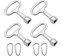 Heanvmyss Clé Triangulaire en Métal,4 Pièce Clés pour Boîte de Compteur,Clé Triangle Type en Alliage d'Aluminium pour Boîte Électrique Gaz Eau Compteur Électrique Boîte Armoire(Argent)