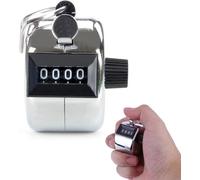Heanvmyss Compteur à Cliquer 4 Chiffres,Compteur Manuel de Golf,Compteur de Pointage à Main en Métal,Click Compteur pour Personnes,Coaching,Tricot,Inventaire,Marketing