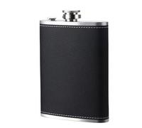 Heanvmyss Flacon de Hanche Portable,Flasques a Alcool en Acier Inoxydable,Flasque Whisky 8 oz,Bouteille d'Alcool,Flasques de Poche,Flacons a Liqueur pour Randonnée,Camping,Fête,Cadeaux,Escalade(Noir)