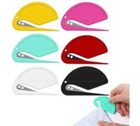 Heanvmyss Ouvre-Lettres,6 Pièces Mini Cutter,Ouvre Enveloppe en Plastique,Efficace Coupe-Papier avec Lame en Métal,Mini Couteau Utilitaire pour Emballer Courrier